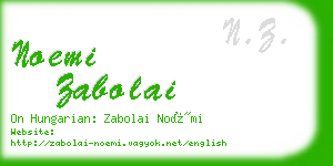 noemi zabolai business card